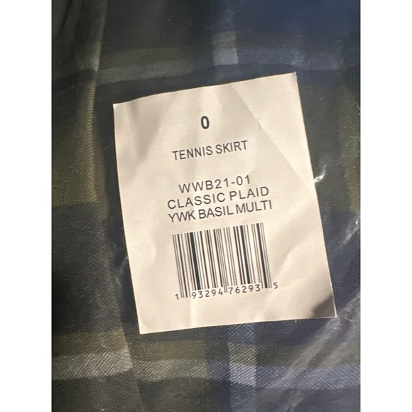 NWT WeWoreWhat REVOLVE Plaid Basil Green Pleated Tennis Mini Skirt w/Shorts - 0 - Picture 4 of 4
